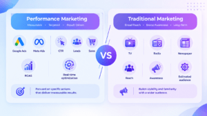 performance marketing vs traditional marketing